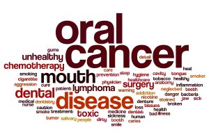 oral cancer word cloud red letters